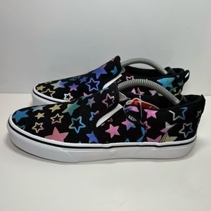 Vans Shoes Women's Size 6 Multicolor All Over Star Skateboard Sneakers Asher
